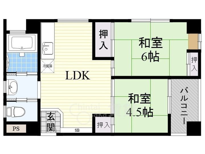 コーポかみすなの間取り