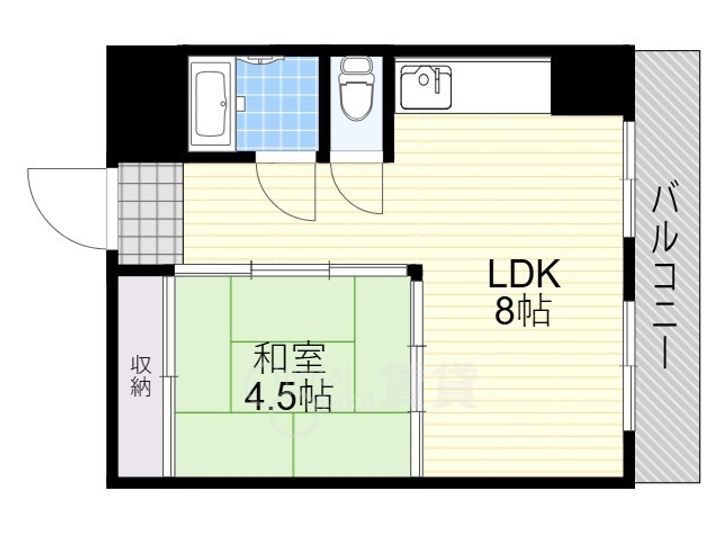 大阪府大阪市淀川区西中島4丁目(マンション)の賃貸物件の間取り
