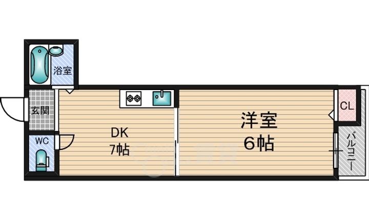 大阪府大阪市東淀川区下新庄4丁目の賃貸マンションの間取り