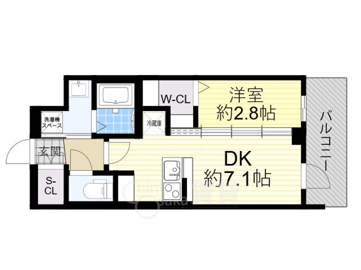 大阪府大阪市東淀川区東中島4丁目(マンション)の賃貸物件の間取り