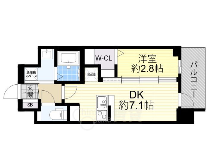大阪府大阪市東淀川区東中島4丁目の賃貸マンションの間取り