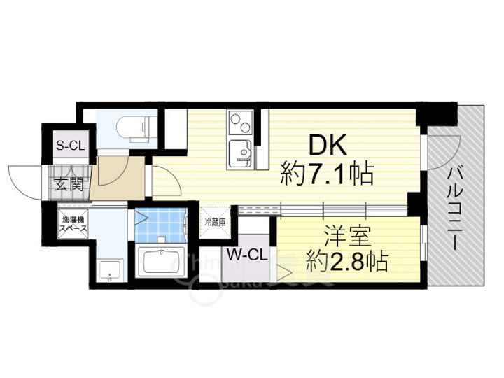大阪府大阪市東淀川区東中島4丁目の賃貸マンションの間取り