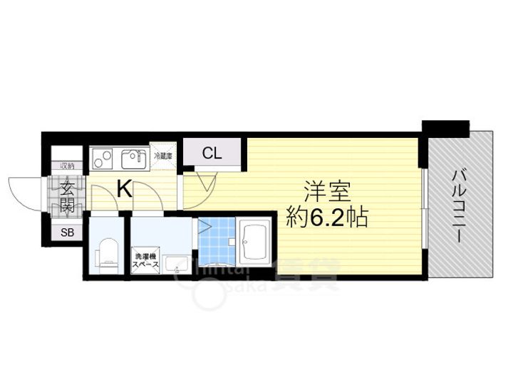 大阪府大阪市東淀川区東中島4丁目の賃貸マンションの間取り