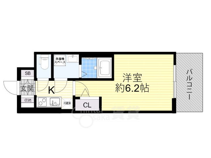 大阪府大阪市東淀川区東中島4丁目の賃貸マンションの間取り