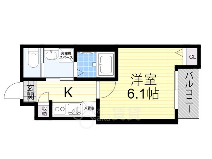 大阪府大阪市西淀川区佃3丁目の賃貸アパートの間取り