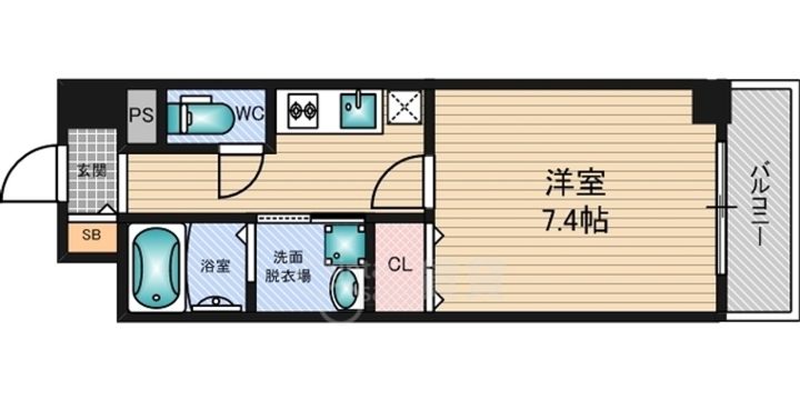 大阪府大阪市淀川区宮原4丁目の賃貸マンションの間取り