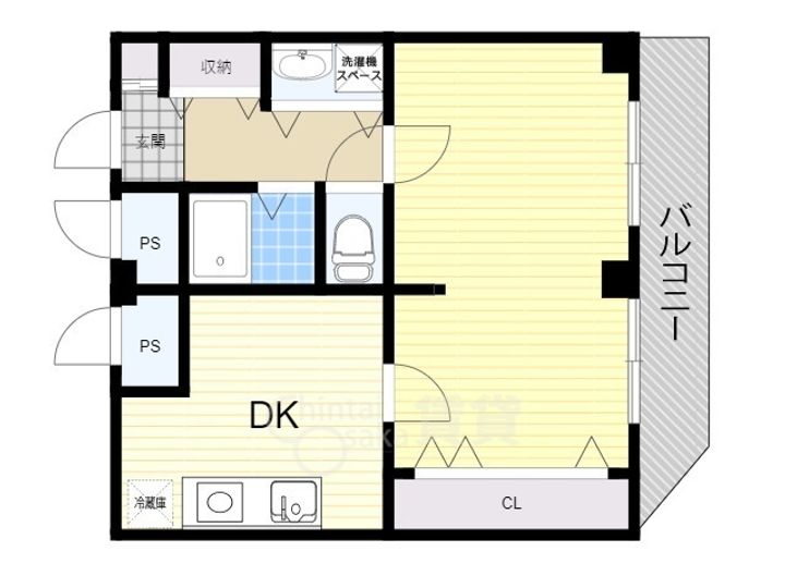 大阪府吹田市江坂町3丁目の賃貸マンションの間取り