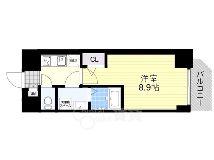大阪府大阪市東淀川区小松1丁目(マンション)の賃貸物件の間取り