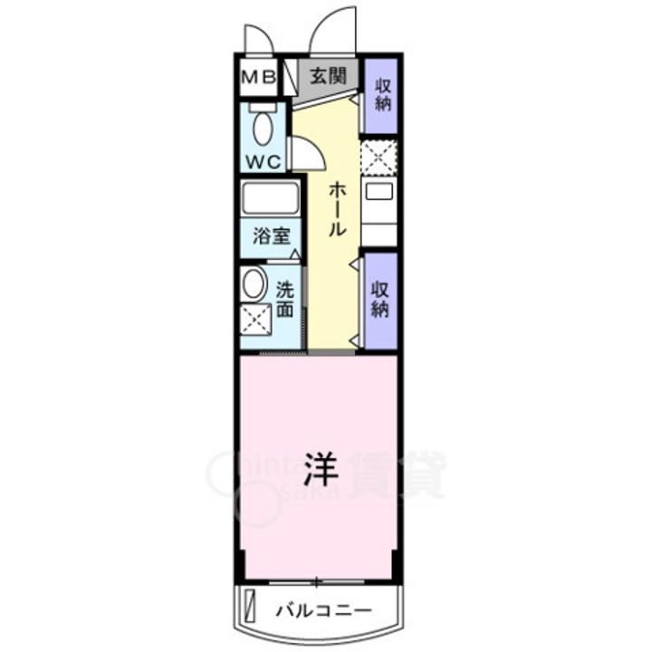 大阪府吹田市南吹田1丁目の賃貸マンションの間取り