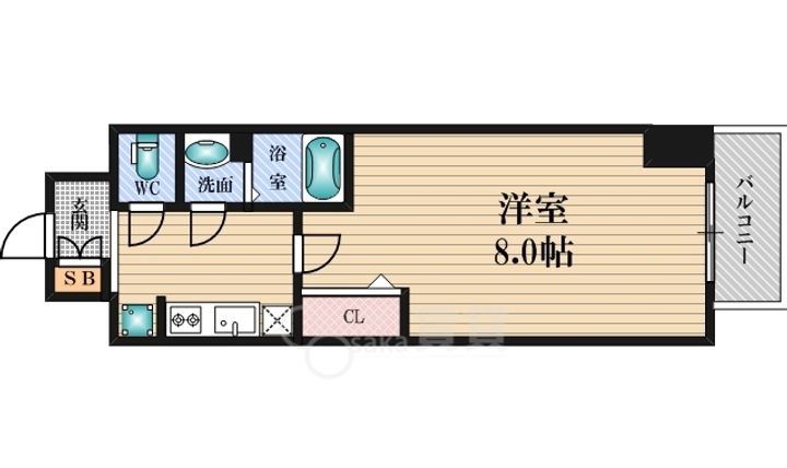 大阪府大阪市淀川区宮原1丁目の賃貸マンションの間取り