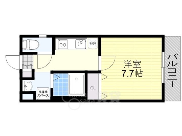 大阪府吹田市片山町1丁目の賃貸マンションの間取り