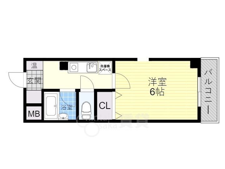 大阪府吹田市岸部中1丁目の賃貸マンションの間取り