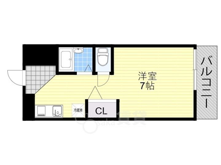大阪府箕面市半町3丁目の賃貸アパートの間取り