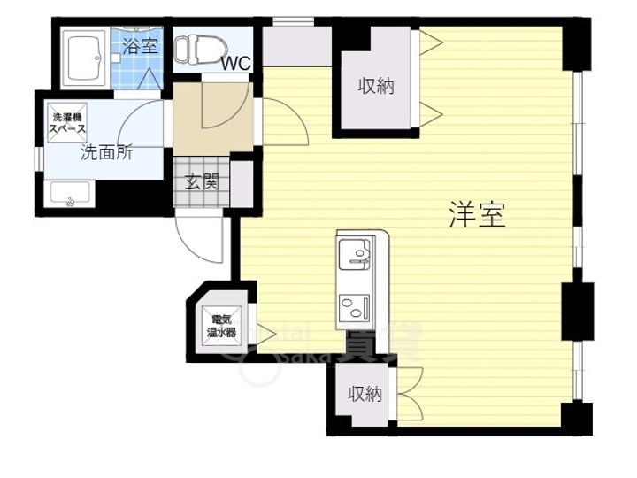 コートネクスト南堀江の間取り