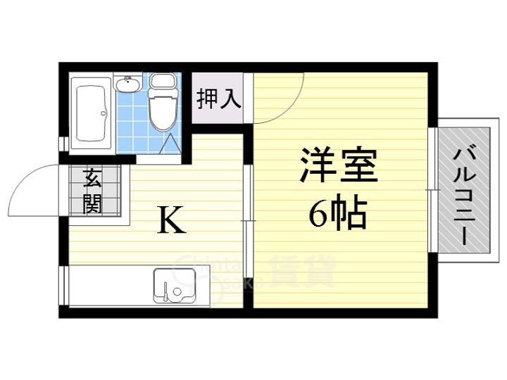 大阪府茨木市春日1丁目の賃貸アパートの間取り