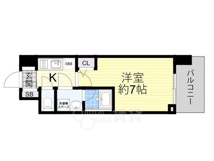 大阪府大阪市淀川区加島3丁目の賃貸マンションの間取り