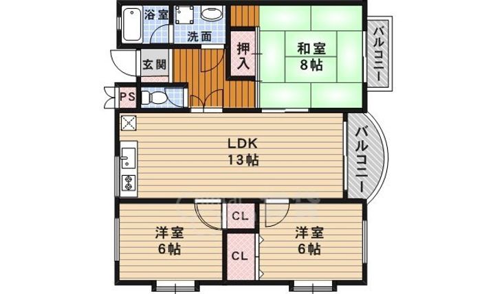 第1モン・セ・リバアの間取り