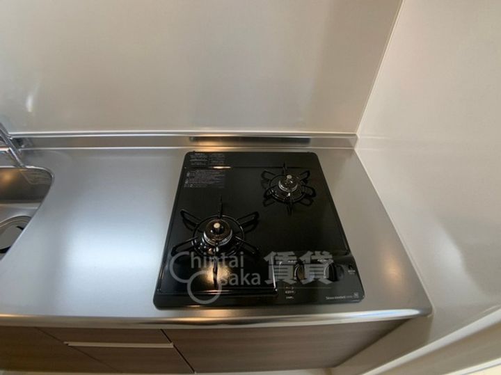 大阪府大阪市東淀川区下新庄5丁目の賃貸アパートのキッチン