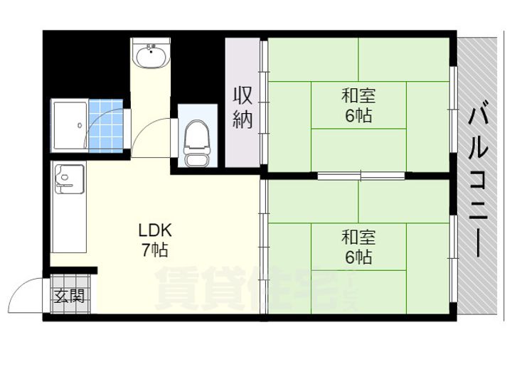 福田コーポの間取り