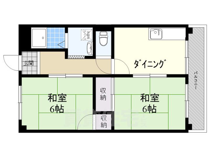 大阪府摂津市鶴野4丁目の賃貸マンションの間取り