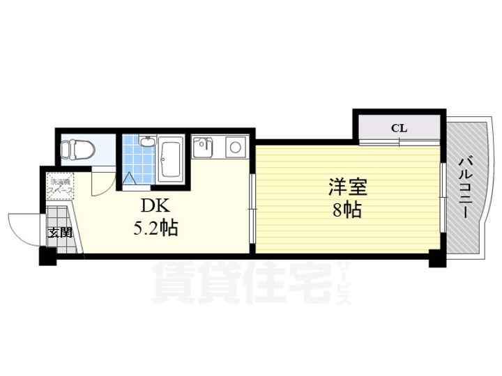 大阪府吹田市千里山西5丁目の賃貸マンションの間取り
