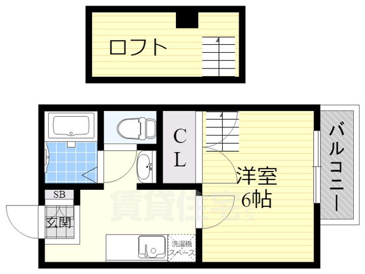 大阪府豊中市曽根西町4丁目の賃貸アパートの間取り
