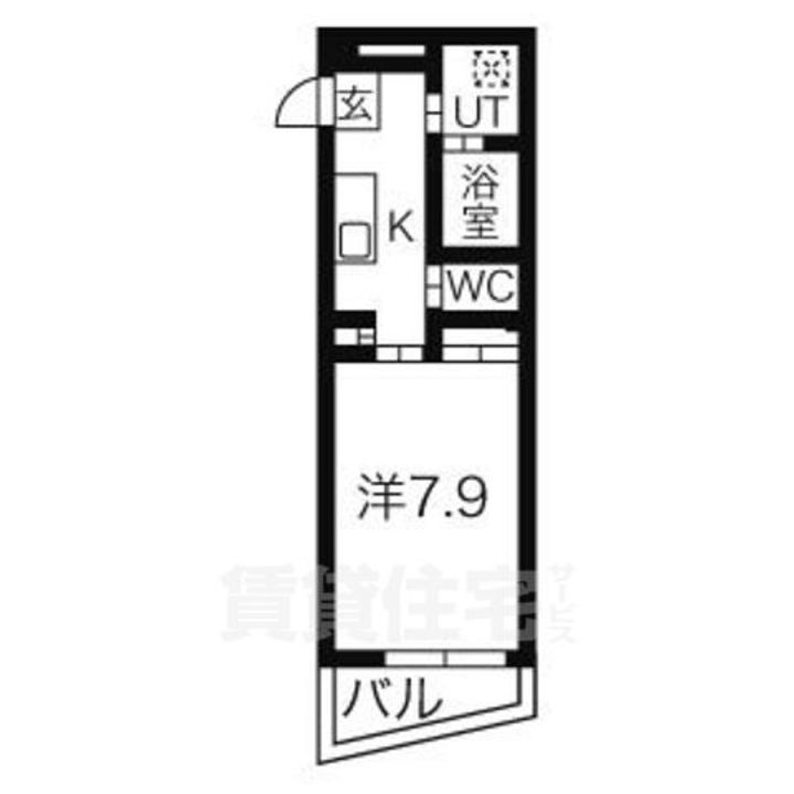 愛知県名古屋市天白区八事山の賃貸マンションの間取り
