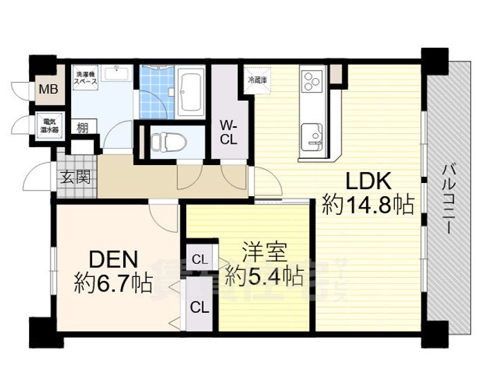 大阪府摂津市千里丘東5丁目の賃貸マンションの間取り