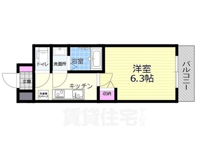 大阪府大阪市淀川区加島1丁目の賃貸マンションの間取り