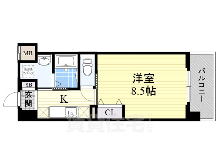 大阪府堺市堺区出島海岸通1丁の賃貸マンションの間取り