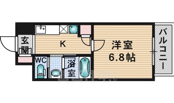 大阪府茨木市春日1丁目の賃貸マンションの間取り