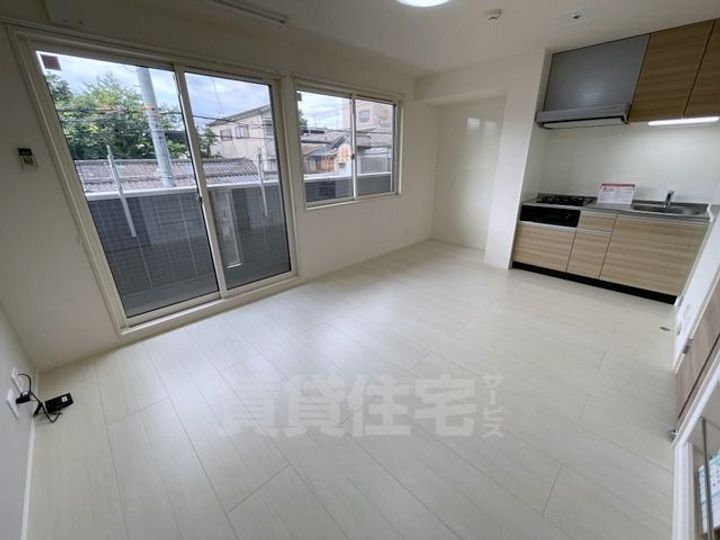 大阪府大阪市東住吉区鷹合2丁目の賃貸アパートの居間