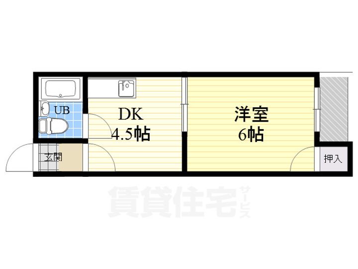 スカイハイツ香里の間取り