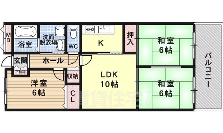グランドハイツ杉田2の間取り