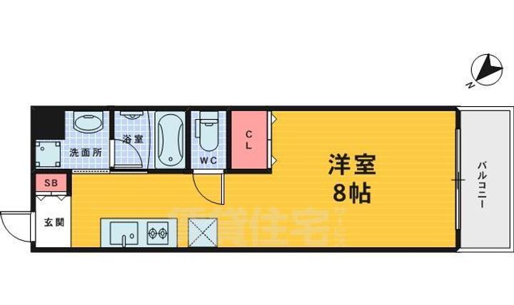 大阪府堺市堺区住吉橋町1丁の賃貸マンションの間取り