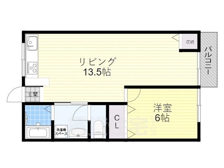 大阪府豊中市螢池北町3丁目の賃貸マンションの間取り
