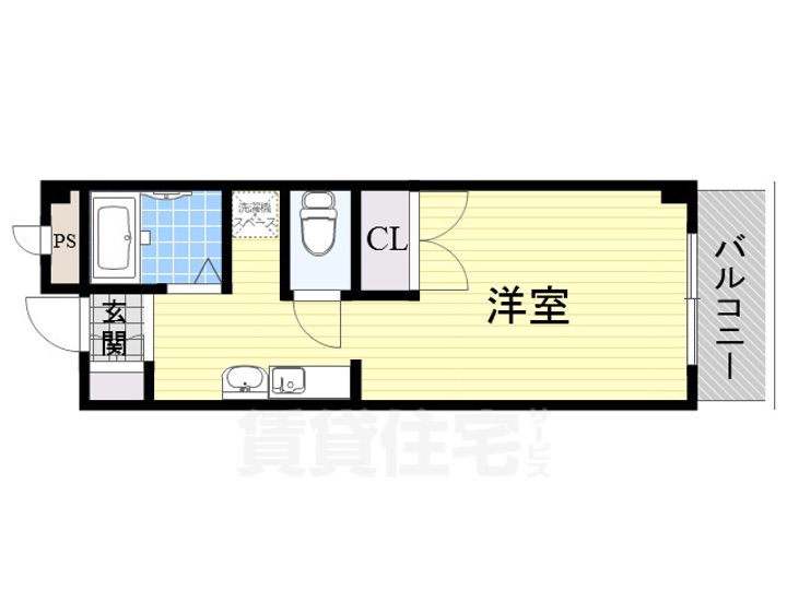 大阪府茨木市新中条町の賃貸マンションの間取り
