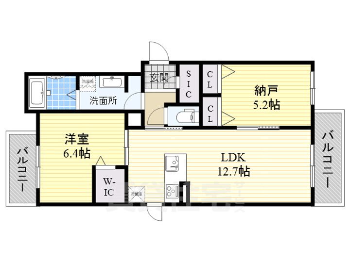 大阪府堺市西区鳳東町4丁の賃貸マンションの間取り