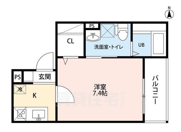 愛知県名古屋市天白区野並4丁目の賃貸アパートの間取り