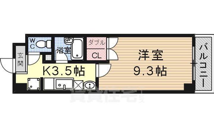 滋賀県草津市野路東4丁目の賃貸マンションの間取り