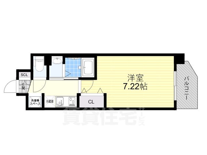 大阪府大阪市住吉区山之内1丁目の賃貸マンションの間取り