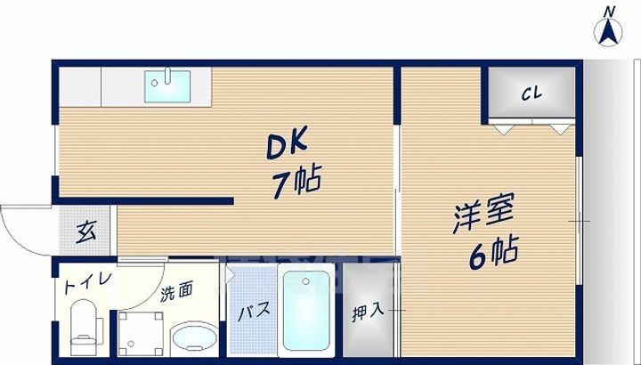 明石マンション101の間取り