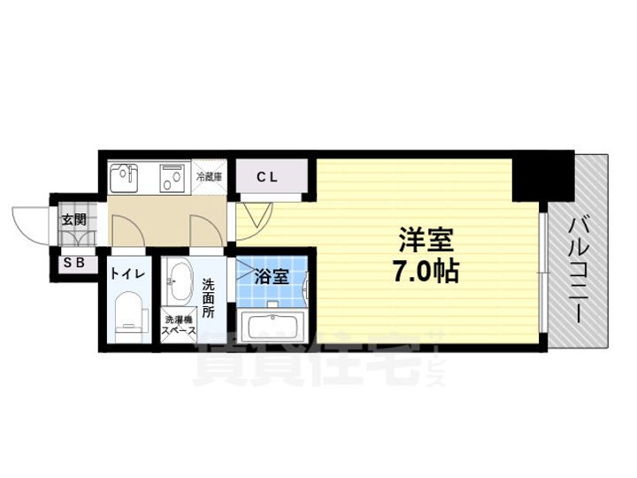 大阪府堺市北区東雲東町1丁の賃貸マンションの間取り