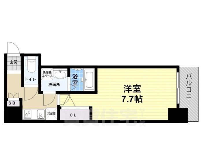 大阪府堺市北区東雲東町1丁の賃貸マンションの間取り