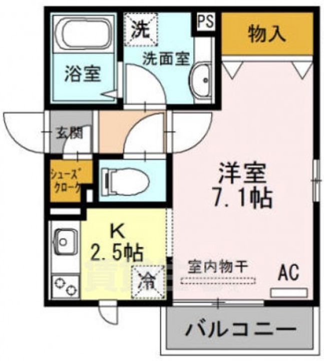 プラージュ武庫川B棟の間取り