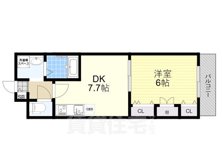 大阪府大阪市旭区新森6丁目の賃貸マンションの間取り