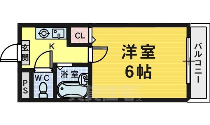 大阪府堺市西区上野芝町2丁の賃貸マンションの間取り