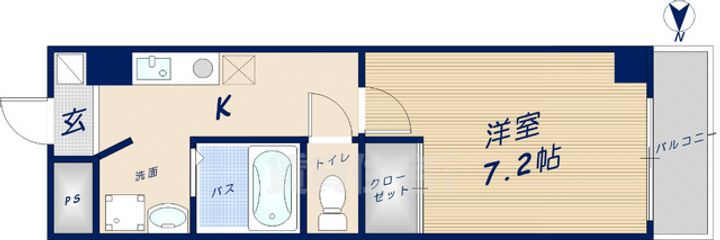 奈良県奈良市大宮町6丁目の賃貸マンションの間取り