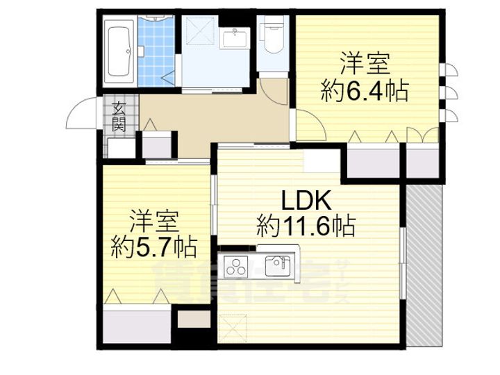大阪府堺市北区百舌鳥梅町1丁の賃貸アパートの間取り