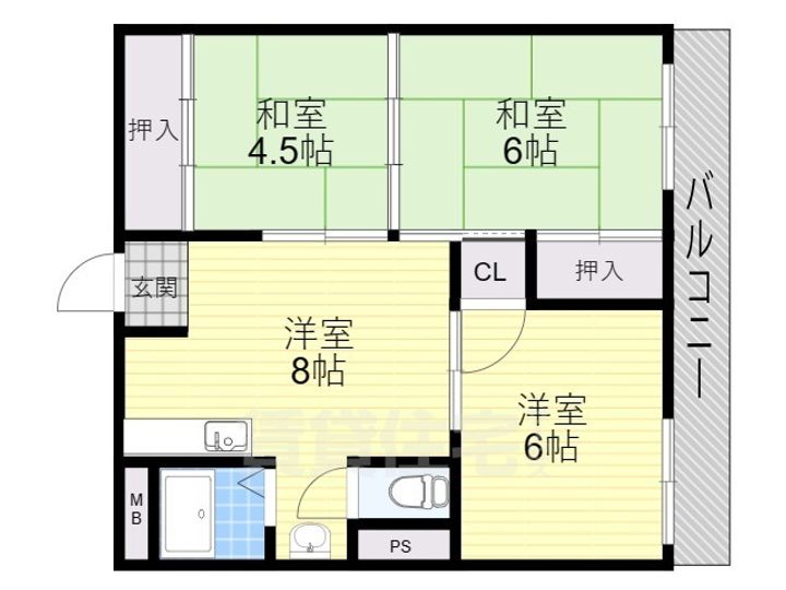 第1八幸マンションの間取り